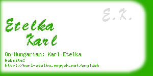 etelka karl business card